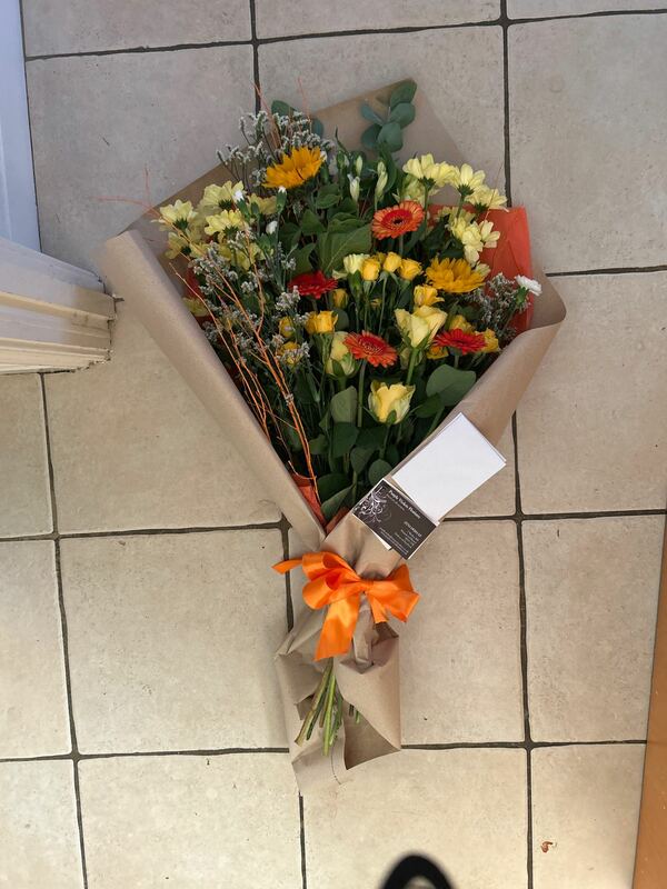 Flowers delivered to customer