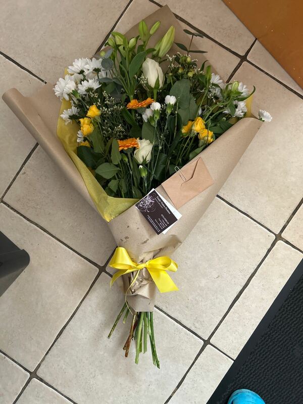 Flowers delivered to customer