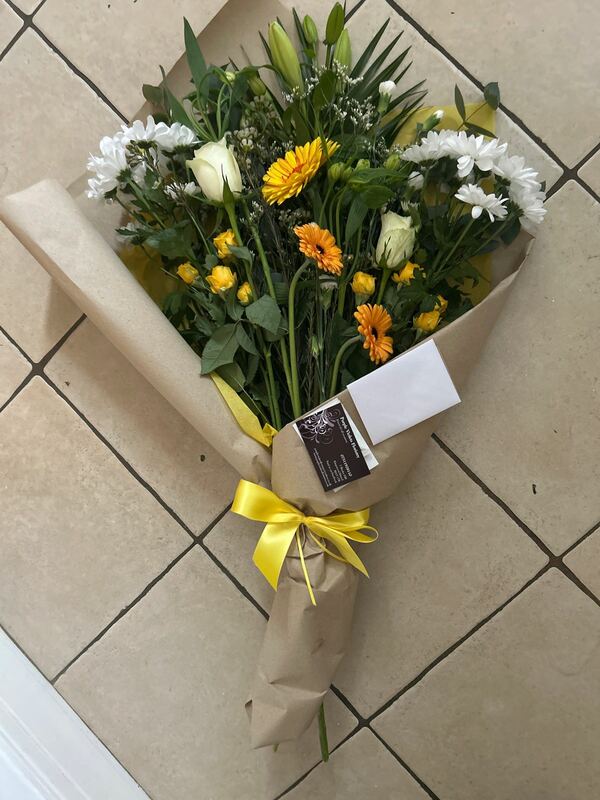 Flowers delivered to customer