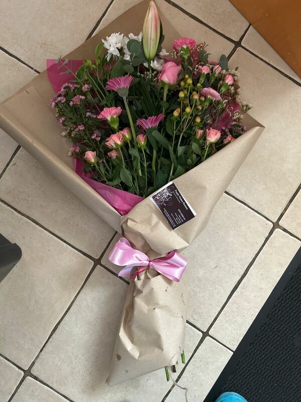 Flowers delivered to customer