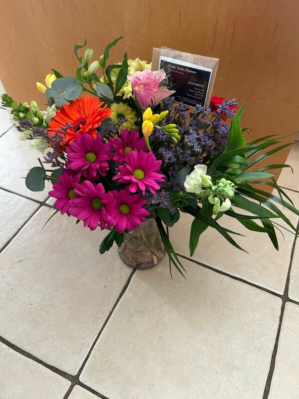 Flowers delivered to customer