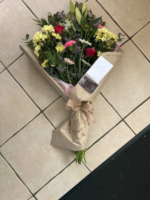 Flowers delivered to customer