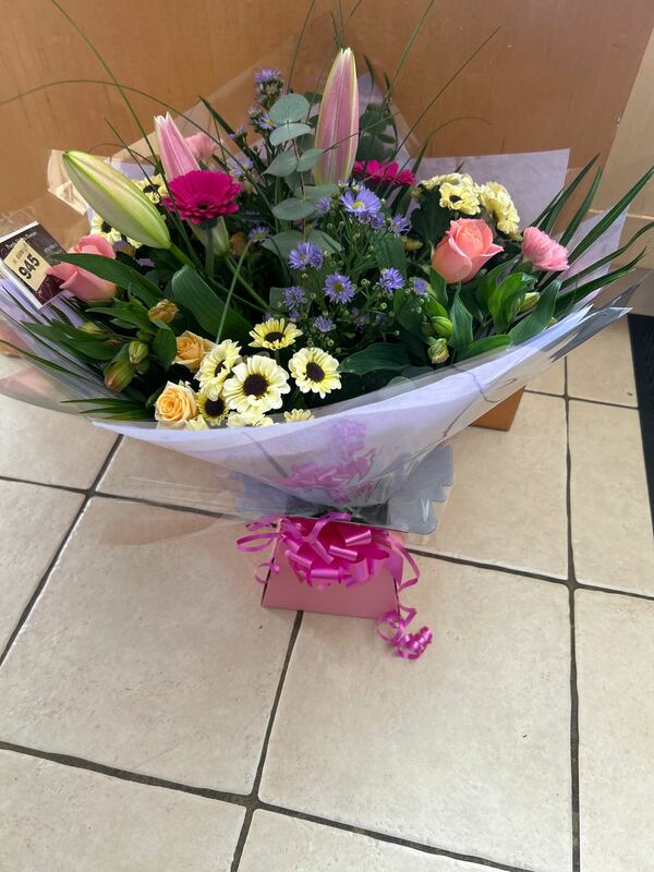 Flowers delivered to customer
