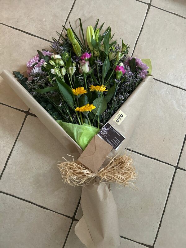 Flowers delivered to customer