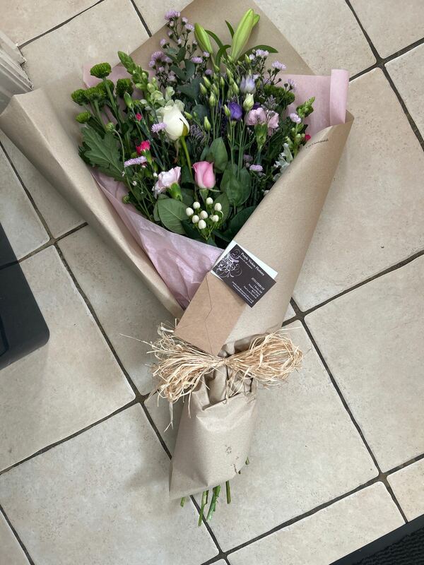 Flowers delivered to customer