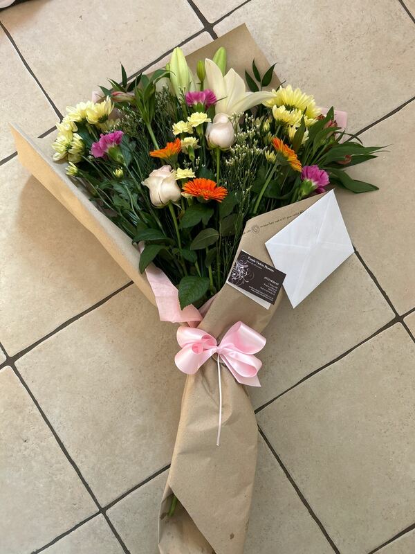 Flowers delivered to customer
