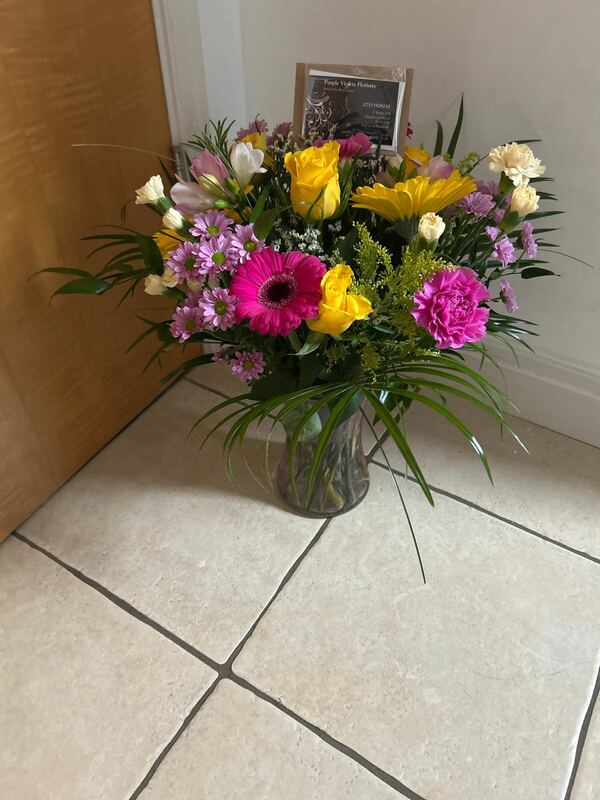 Flowers delivered to customer