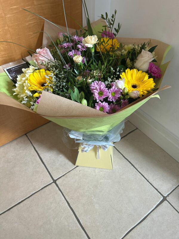 Flowers delivered to customer