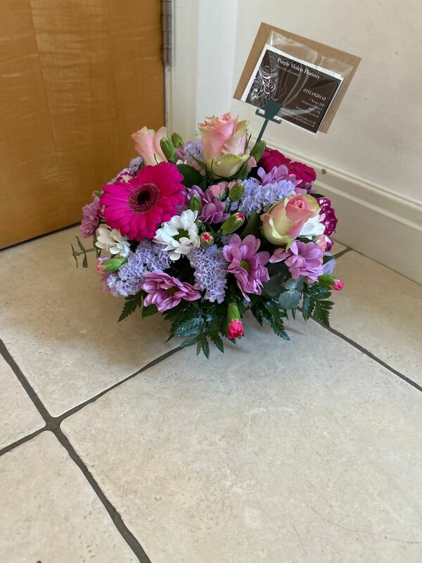 Flowers delivered to customer