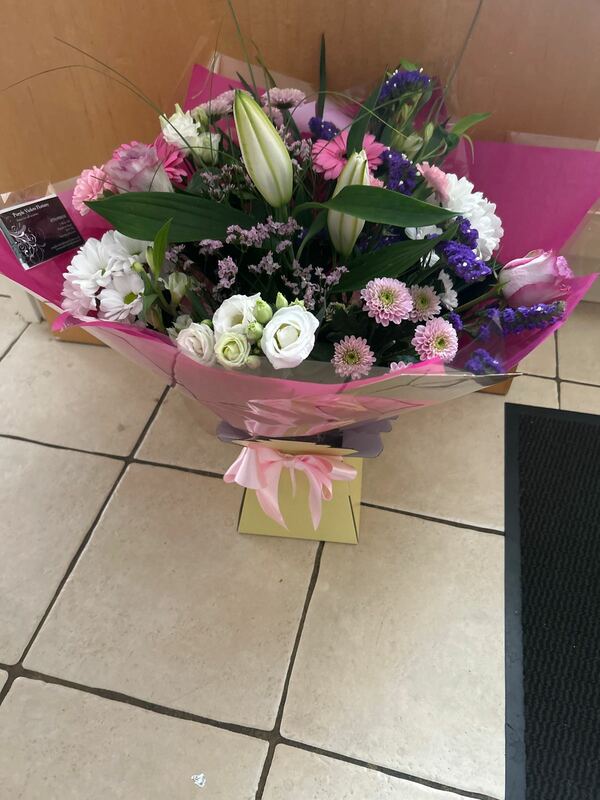 Flowers delivered to customer