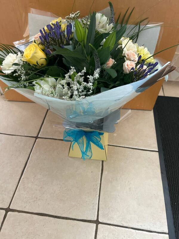 Flowers delivered to customer