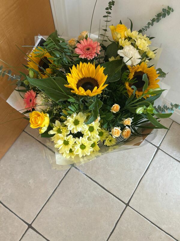Flowers delivered to customer