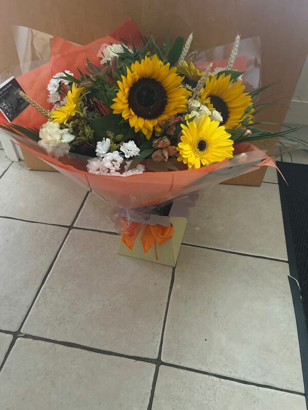 Flowers delivered to customer