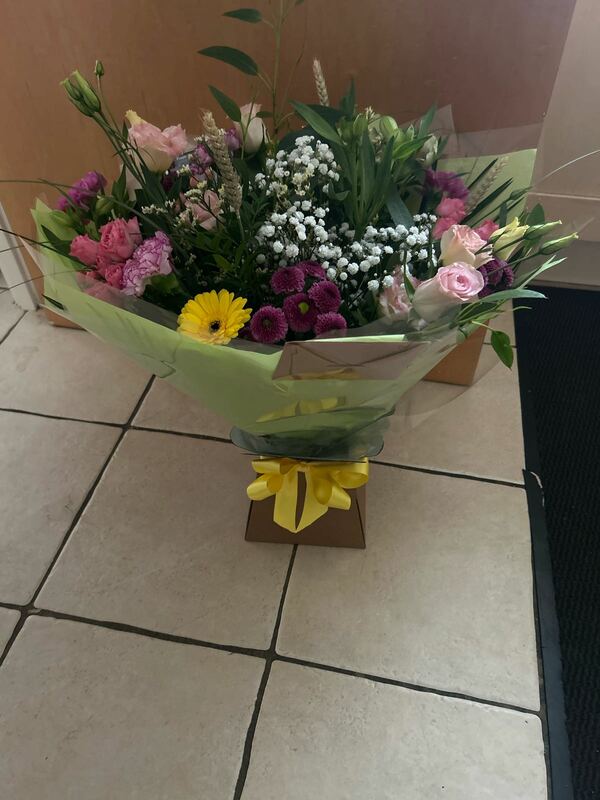 Flowers delivered to customer
