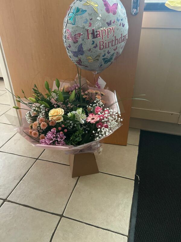 Flowers delivered to customer