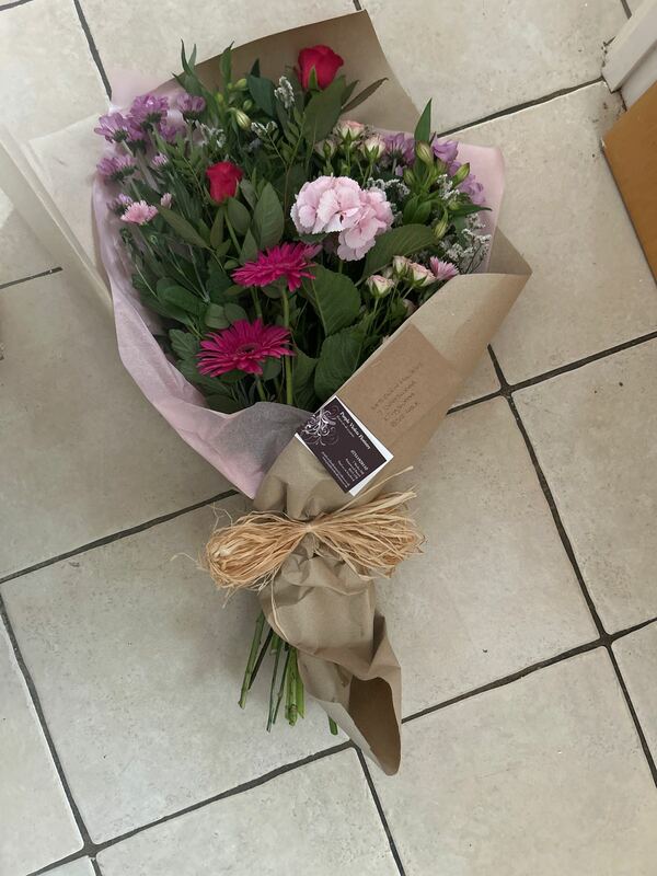 Flowers delivered to customer