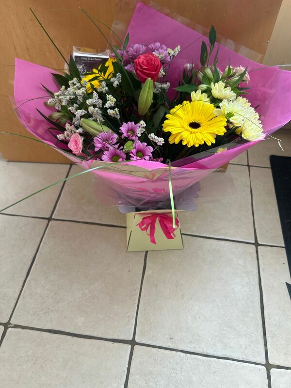 Flowers delivered to customer