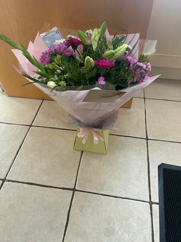 Flowers delivered to customer
