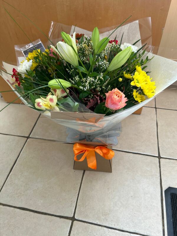 Flowers delivered to customer