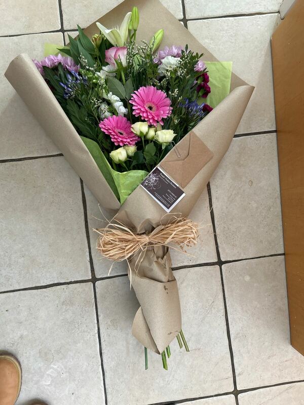 Flowers delivered to customer