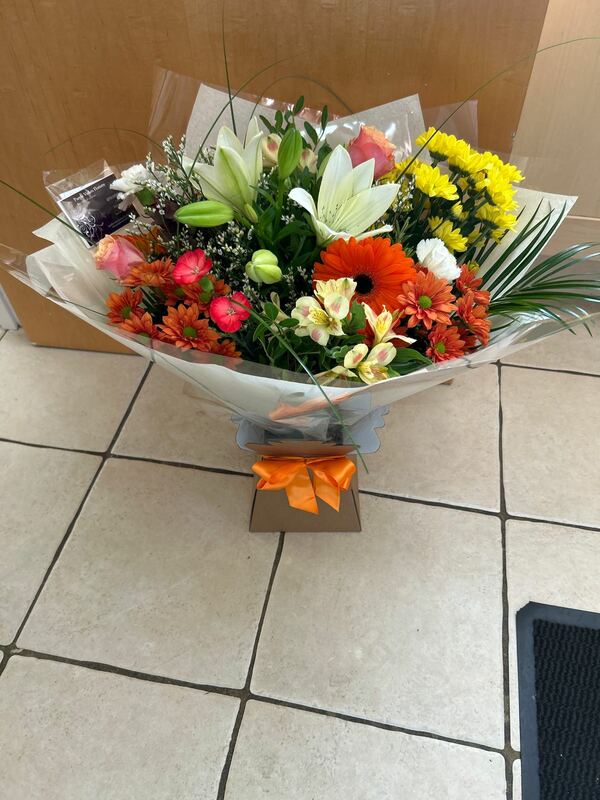 Flowers delivered to customer