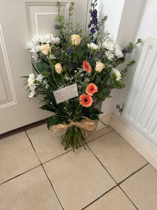 Flowers delivered to customer