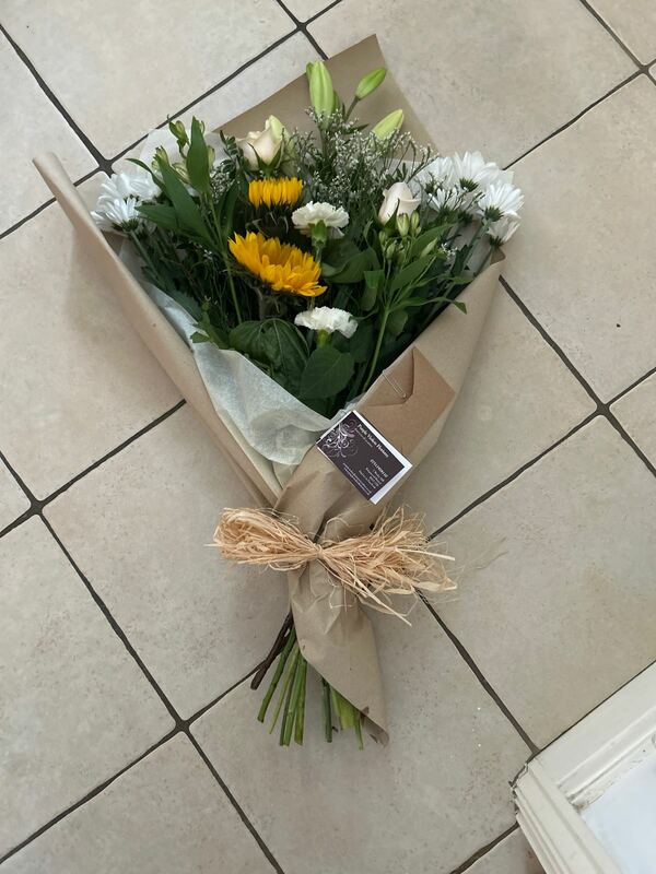 Flowers delivered to customer