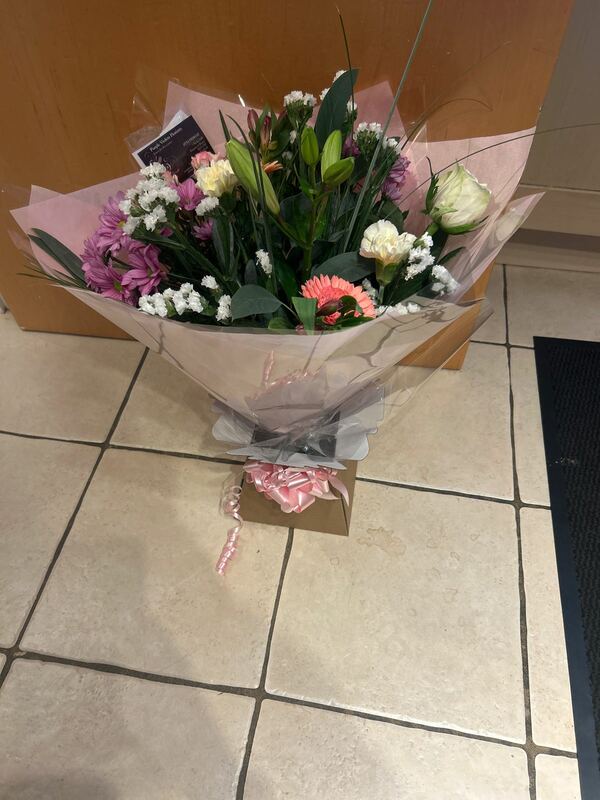 Flowers delivered to customer