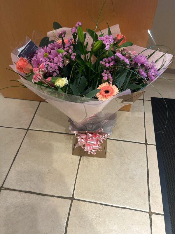Flowers delivered to customer