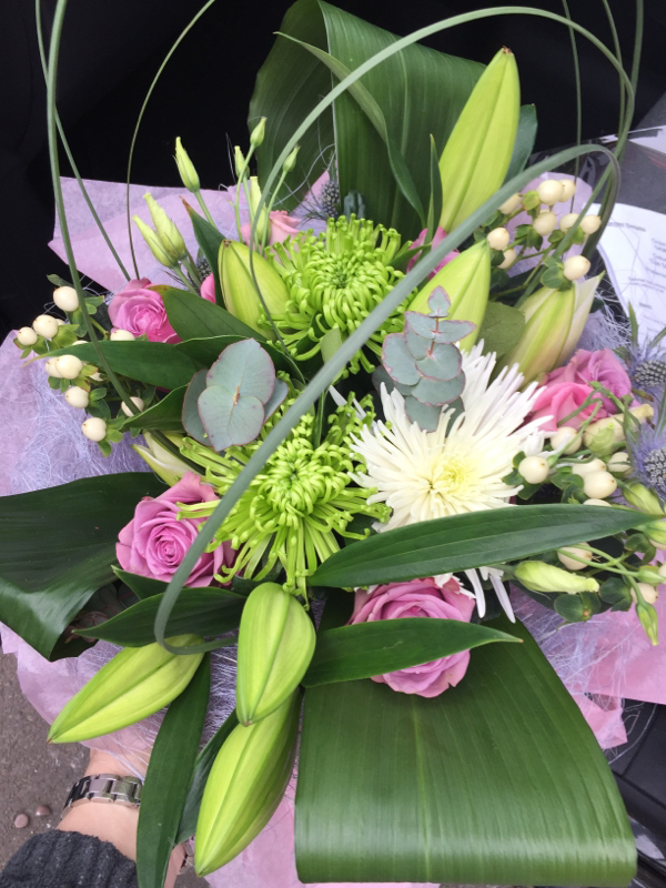 Flowers delivered to customer