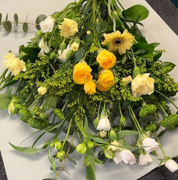 Flowers delivered to customer