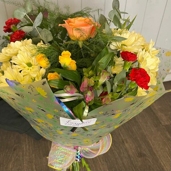 Flowers delivered to customer