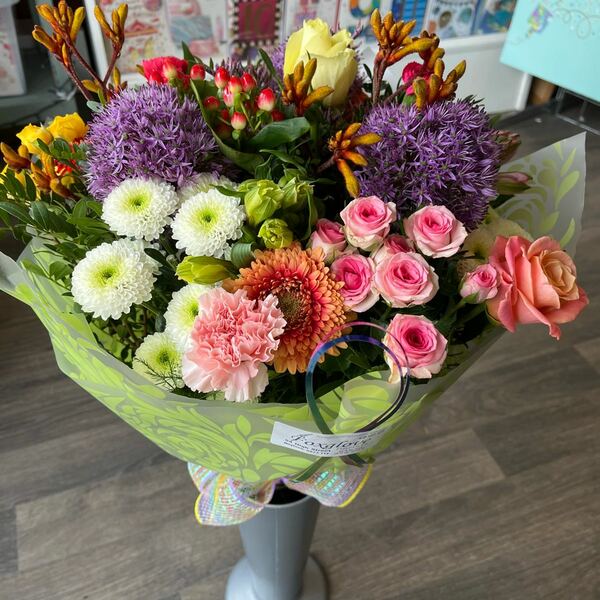 Flowers delivered to customer