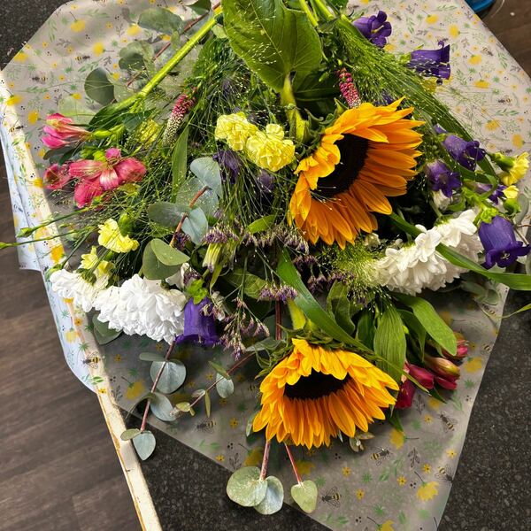 Flowers delivered to customer