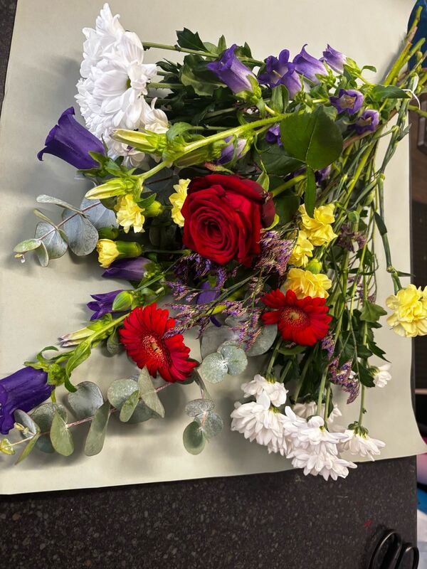 Flowers delivered to customer