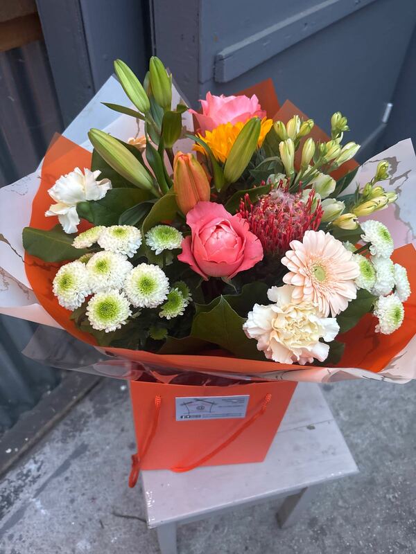 Flowers delivered to customer