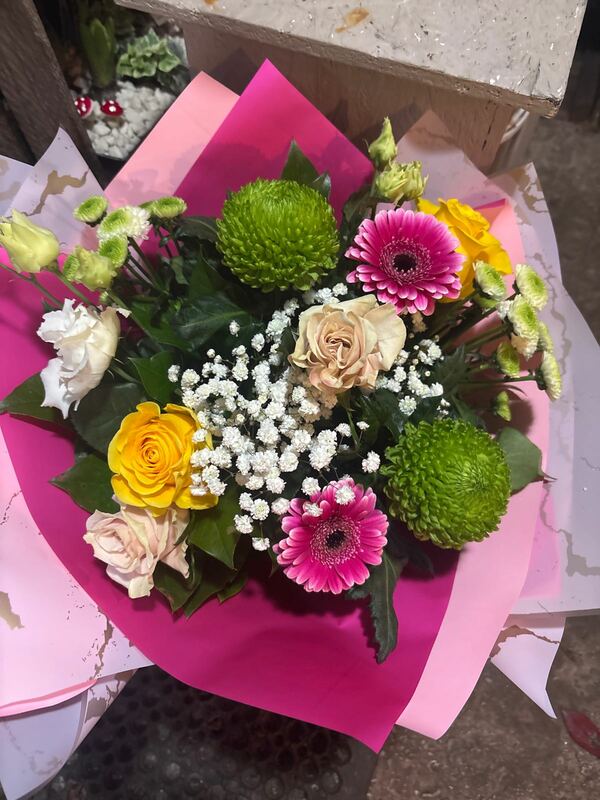 Flowers delivered to customer