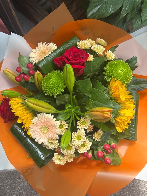 Flowers delivered to customer