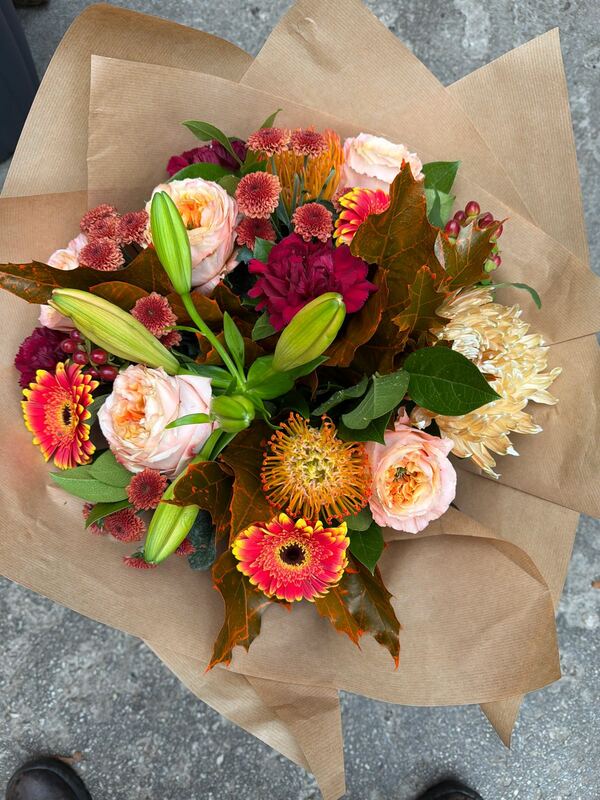 Flowers delivered to customer