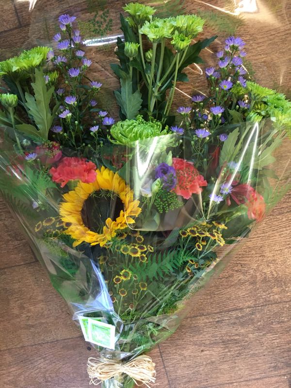 Flowers delivered to customer