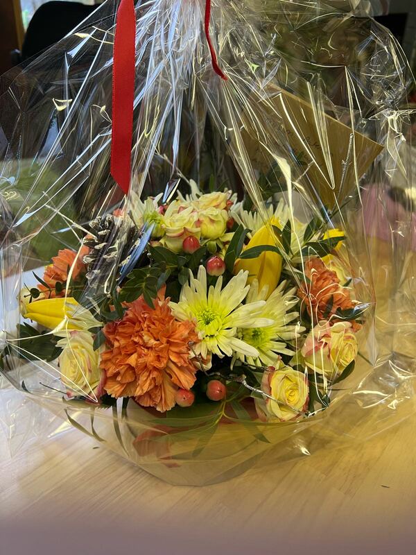 Flowers delivered to customer
