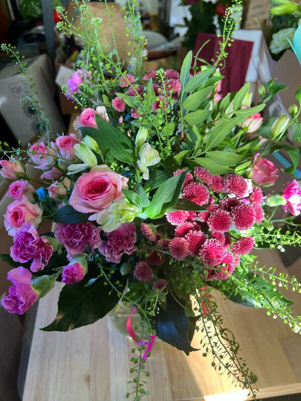 Flowers delivered to customer