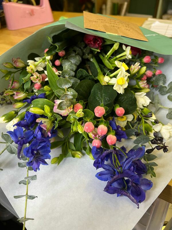 Flowers delivered to customer