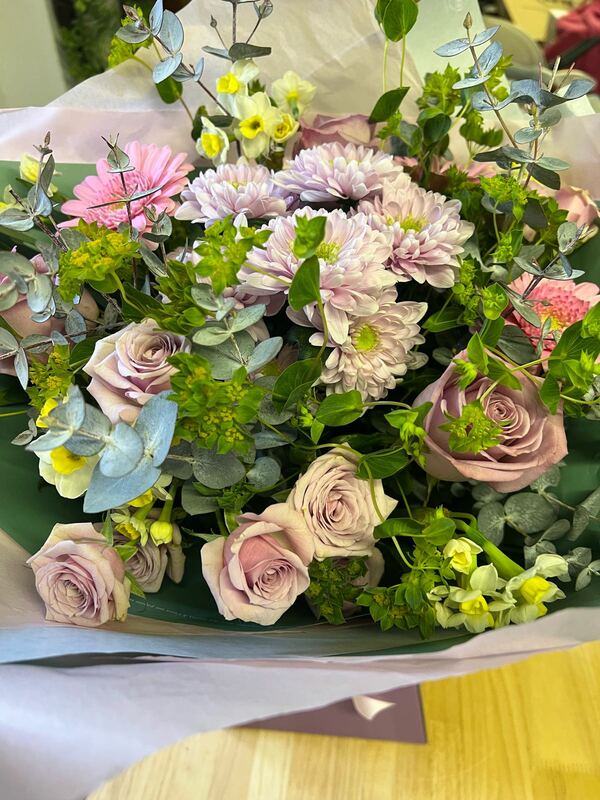 Flowers delivered to customer