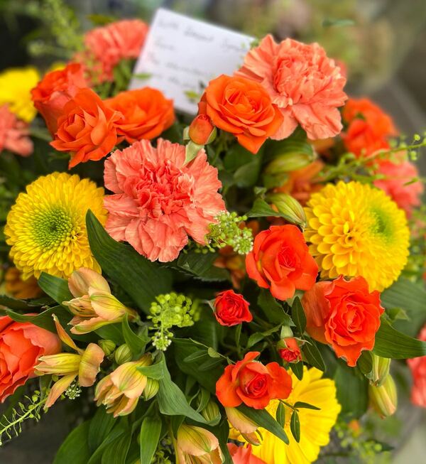 Flowers delivered to customer