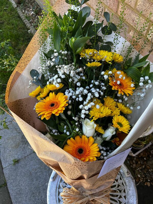 Flowers delivered to customer