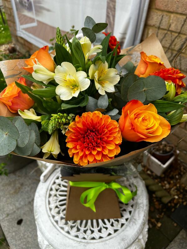 Flowers delivered to customer