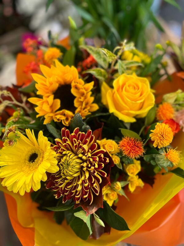 Flowers delivered to customer