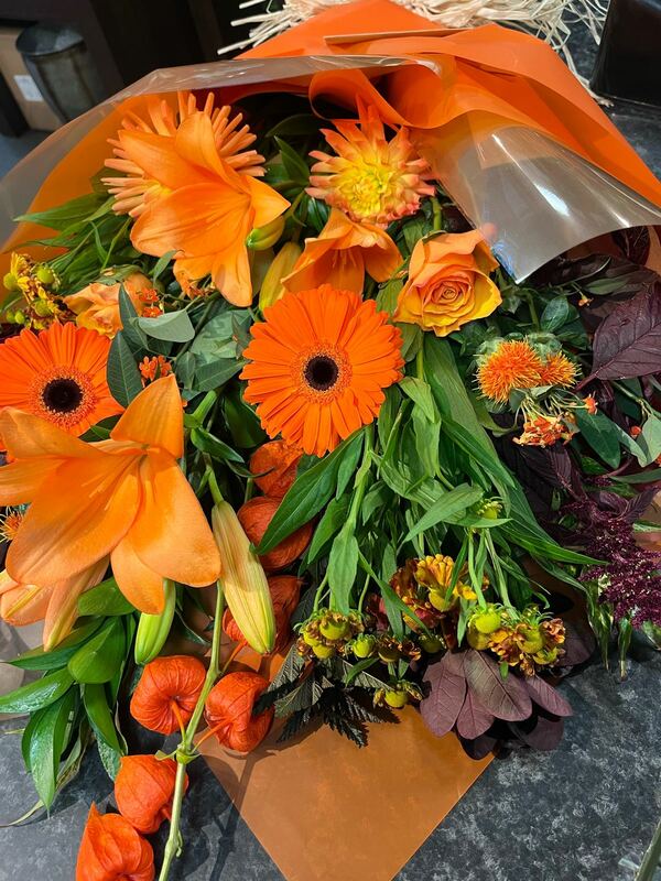 Flowers delivered to customer