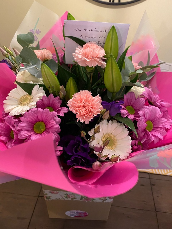 Flowers delivered to customer